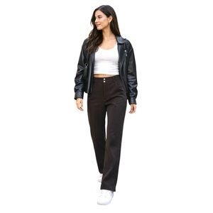 Anthropologie Brown Zip Ankle Pants Size S